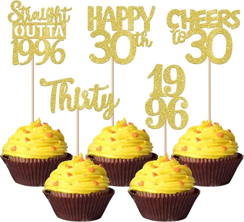 30PCS Black 40th Birthday Cupcake Toppers Glitter Forty Happy 40th Straight Outta 1986 Cupcake Picks for Cheers to 40 Years 40th Birthday Wedding Anniversary Party Decorations Supplies in Kuwait