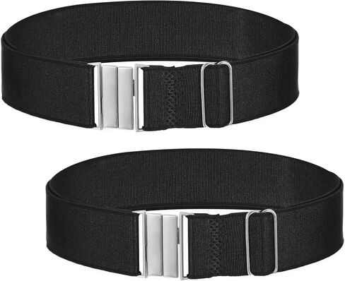 2 PCS Plus Size Thigh Garter Belt, Women’s Garter Belts Adjustable High Elastic Garters Belts Gothic Leg Harness Belt Adjustable Stockings Garters with Buckle for Thigh High Socks (Black) in Kuwait