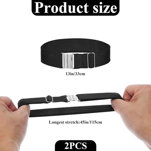 2 PCS Plus Size Thigh Garter Belt, Women’s Garter Belts Adjustable High Elastic Garters Belts Gothic Leg Harness Belt Adjustable Stockings Garters with Buckle for Thigh High Socks (Black) in Kuwait