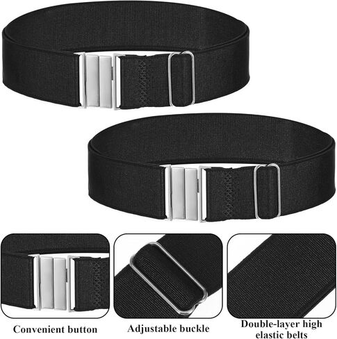 2 PCS Plus Size Thigh Garter Belt, Women’s Garter Belts Adjustable High Elastic Garters Belts Gothic Leg Harness Belt Adjustable Stockings Garters with Buckle for Thigh High Socks (Black) in Kuwait