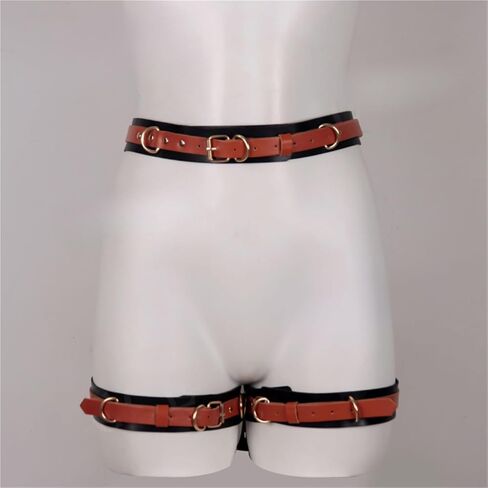 أحزمة النساء الشرير بو الجلود الجسم سلسلة حزام الخصر BDSM الملابس الداخلية عبودية تسخير الملابس الداخلية القوطي الرباط الأحزمة in Kuwait