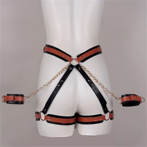 أحزمة النساء الشرير بو الجلود الجسم سلسلة حزام الخصر BDSM الملابس الداخلية عبودية تسخير الملابس الداخلية القوطي الرباط الأحزمة in Kuwait