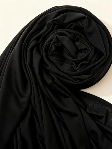 Solid Color Crinkled Hijab for Women Soft Lightweight Head Wrap Stretch Turban Scarf for Everyday Wear Office Church in Saudi Arabia