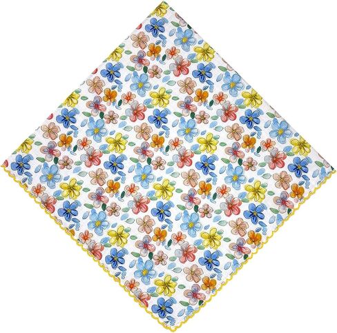 باندانا قطن 100% للنساء مقاس 21 × 21 بوصة - وشاح مربع ناعم، غطاء رأس متعدد الأغراض، باندانا للشعر in Kuwait