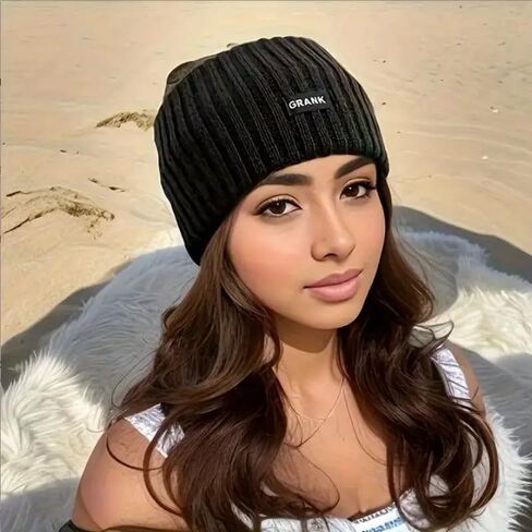 1PC Women's Winter Headband & Turban Ear Warmer, Soft Warm, Elegant & Cozy Cap for Cold Weather, Black in Saudi Arabia