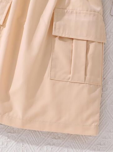 Girls 2-Piece Outfit Set Short Sleeve Letter Graphic Crop Top and Pocket Skirt Casual Summer Clothing Set in Saudi Arabia