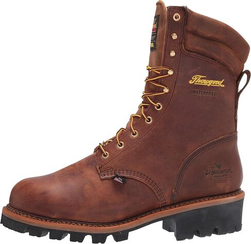 Thorogood Logger Series 9" Waterproof Insulated Steel Toe Work Boots for Men - Premium Leather with 400g Thinsulate and Vibram Slip-Resistant Heel Outsole in Saudi Arabia