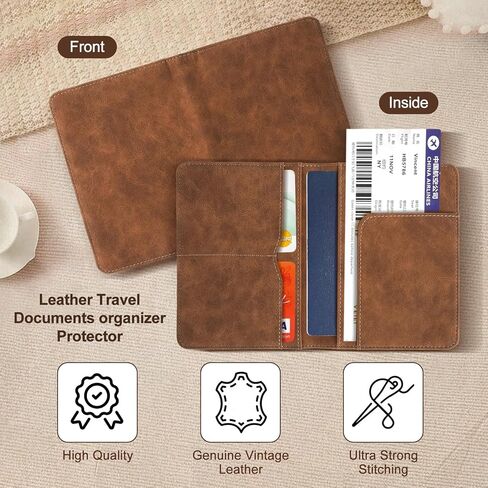 Christian Gifts Leather Passport Holder for Men Personalized Engraved Passport Holder,Bible Verse Faith Religious Birthday Inspiring Gifts (Joshua 1:9) in Saudi Arabia