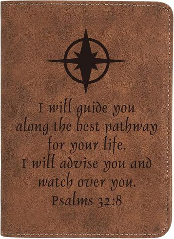 Christian Gifts Leather Passport Holder for Men Personalized Engraved Passport Holder,Bible Verse Faith Religious Birthday Inspiring Gifts (Joshua 1:9) in Saudi Arabia