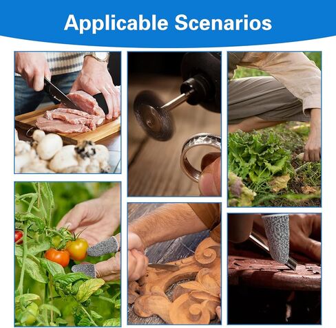 24 قطعة من مهود الأصابع من Ouligay، واقيات أصابع مقاومة للقطع، قفازات حماية للأصابع، واقيات أكمام للحديقة، المطبخ، العمل، النحت in Kuwait