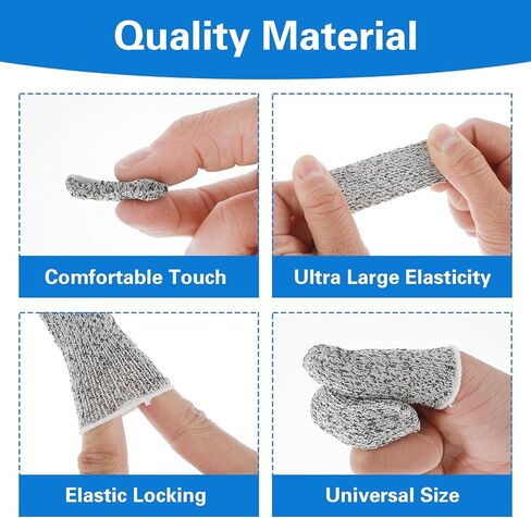 24 قطعة من مهود الأصابع من Ouligay، واقيات أصابع مقاومة للقطع، قفازات حماية للأصابع، واقيات أكمام للحديقة، المطبخ، العمل، النحت in Kuwait