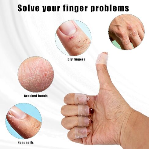 10 قطع من أغطية الأصابع المضادة لالتقاط الجلد، قفازات حماية للأصابع قابلة لإعادة الاستخدام وقابلة للتنفس لمنع التقاط الجلد للأيدي المتشققة والأظافر المعلقة in Kuwait