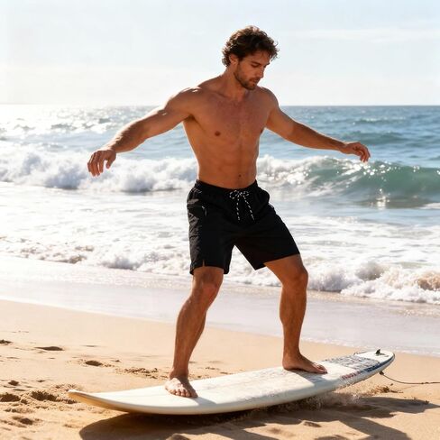 Cozople Mens Swim Trunks with Compression Liner 2-in-1 Quick Dry 9 Inch Board Shorts with Zipper Pockets in Saudi Arabia