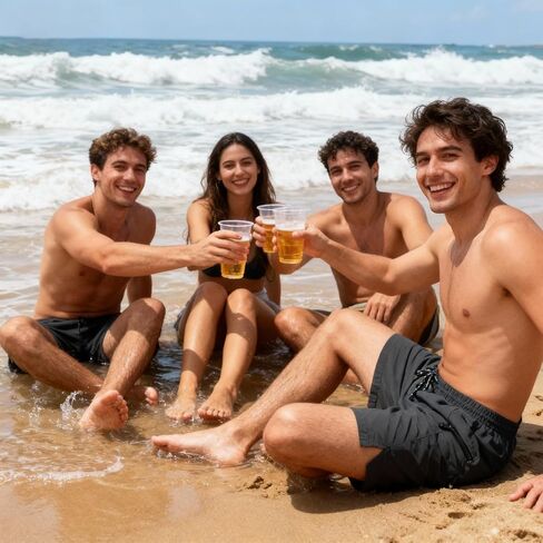 Cozople Mens Swim Trunks with Compression Liner 2-in-1 Quick Dry 9 Inch Board Shorts with Zipper Pockets in Saudi Arabia