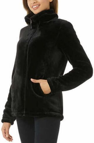 32 Degrees Heat Womens Full Zip Plush Jacket (Medium, Black) in Saudi Arabia