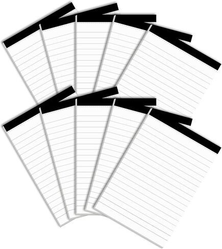 منصات قانونية - Notepad 8.5 × 11.75 في الورق الأبيض ، و 10 حزم من 30 منصات كتابة ورقة للاستخدام المكتبي والأكاديمي ، والفتحة مع الورق المقوى الصلب - مطبوعة على الوجهين - ورق 80GSM - اللوحة الخلفية القوية القوية in Saudi Arabia