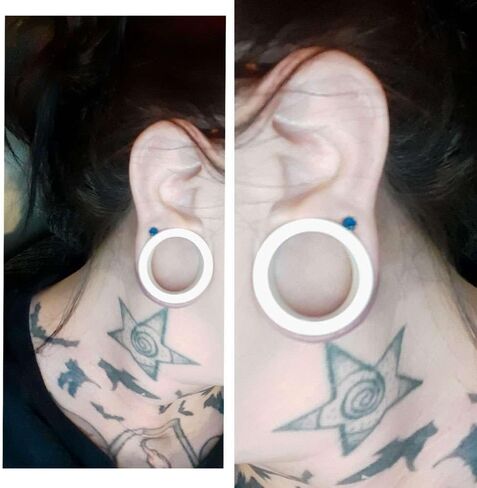(1 Pair ONLY) (Please Choose Size and Color) Flexible Silicone Flesh Tunnel Ear Gauge Plug Size Available 8g (3mm) to 1 3/16" (30mm) in Saudi Arabia