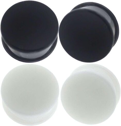 (1 Pair ONLY) (Please Choose Size and Color) Flexible Silicone Flesh Tunnel Ear Gauge Plug Size Available 8g (3mm) to 1 3/16" (30mm) in Saudi Arabia