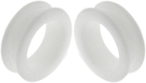 (1 Pair ONLY) (Please Choose Size and Color) Flexible Silicone Flesh Tunnel Ear Gauge Plug Size Available 8g (3mm) to 1 3/16" (30mm) in Saudi Arabia