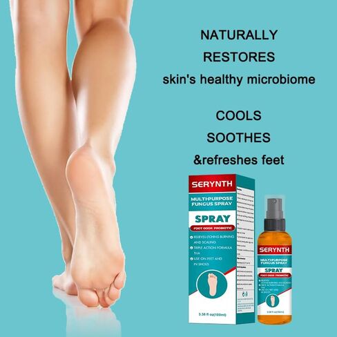 Foot Spray Antifungal,Oilcertified by NDC Clinical Trials,Odor Probiotic, Athletes Foot Treatment Spray,Shoe Odor Spray,Foot Spray for Smelly feet，Relieve feet discomfort Symptoms（100ML） in Saudi Arabia