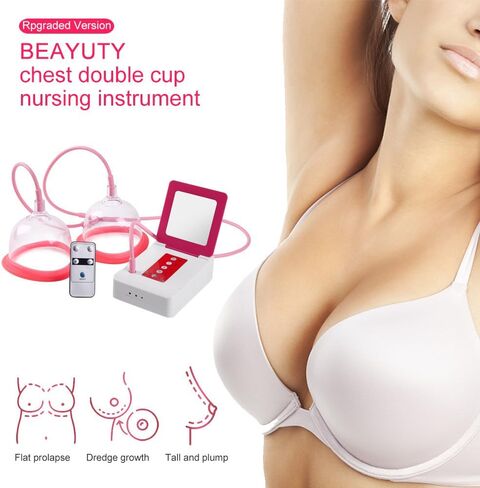 4 Sizes Electric Breast Massager, Breast Massage Enhancement Machine with 2 Modes, 15 Minutes Automatic Stop for Home Breast Care (C13.5cm) in Kuwait