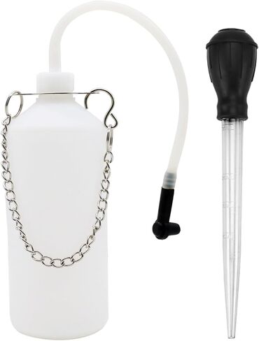 طقم نازف الفرامل سعة 3 لتر، طقم مضخة تفريغ نازف الفرامل مع زجاجة نازف الفرامل سعة 1 لتر و4 محولات أسطوانة رئيسية، طقم نازف سائل الفرامل مناسب لمعظم خزانات أسطوانة الفرامل الرئيسية in Kuwait