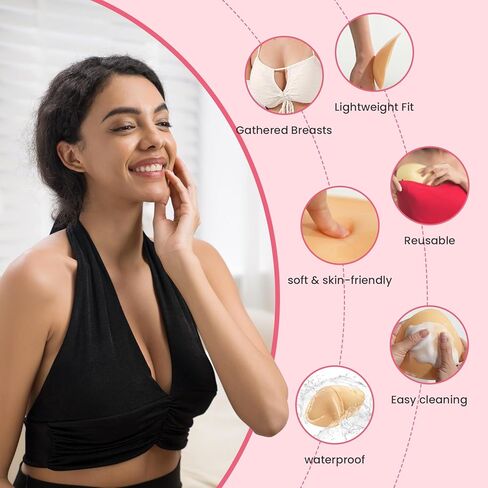 حمالة صدر لاصقة مزدوجة الجوانب قابلة لإعادة الاستخدام، وسادات حمالة صدر ذاتية اللصق للبيكيني بدون حمالات in Kuwait
