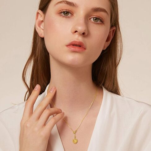 18K Real Gold Heart Necklace with Free Sliding Adjustable Bead, Yellow Gold Y-chain Hollowed-Out Heart Necklace Christmas Birthday Love Jewelry Gift for Women, Wife, Mom 18" in Saudi Arabia