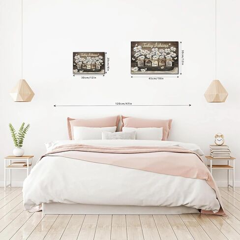 1pc “Today Choose" Golden Flower Canvas Wall Art, Decor for Living Room & Bedroom, 30 * 45cm/12 * 18in Unframed in Saudi Arabia
