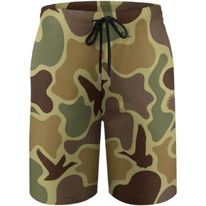 Boys Swim Trunks Quick Dry with Compression Liner Duck Hunter Camouflage Swim Shorts for Boys in Saudi Arabia