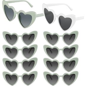10 Pack Bachelorette Sunglasses Heart Shaped Sunglasses Vintage Heart Glasses for Women Wedding Party Decor in Saudi Arabia