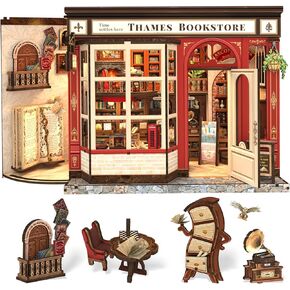 Cutefun Book Nook Kit, DIY Miniature Dollhouse Kit for Teens and Adults, 3D Wooden Puzzle Bookends with LED Light, Bookshelf Insert Decor with Dust Cover, Christmas Birthday Gifts (Squirrel Collector) in Kuwait