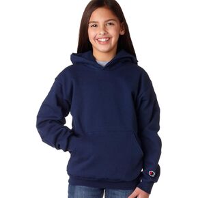 Champion Youth Durable Two-Ply Hood Hoodie, navy, Small in Saudi Arabia