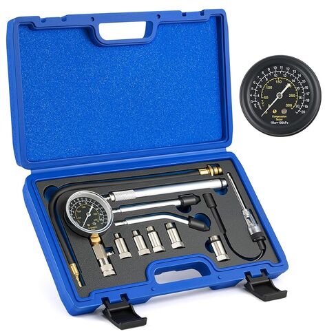 Orion Motor Tech Engine Compression Tester, 9 pc Fuel Pressure Gauge Set with Spark Plug Tester for Small Engines, Cylinder Leak Down Tester for Gas Petrol Engines, Automotive Fuel Pressure Test Kit in Kuwait