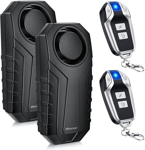 WSDCAM 113dB بصوت عال مضاد للسرقة مستشعر الاهتزاز أنظمة إنذار للدراجة الكهربائية دراجة نارية جولف سيارة مقطورة صندوق بريد باب المرآب مقاوم للماء أمن المنزل ملحقات الدراجة إنذار الدراجة مع جهاز التحكم عن بعد in Kuwait
