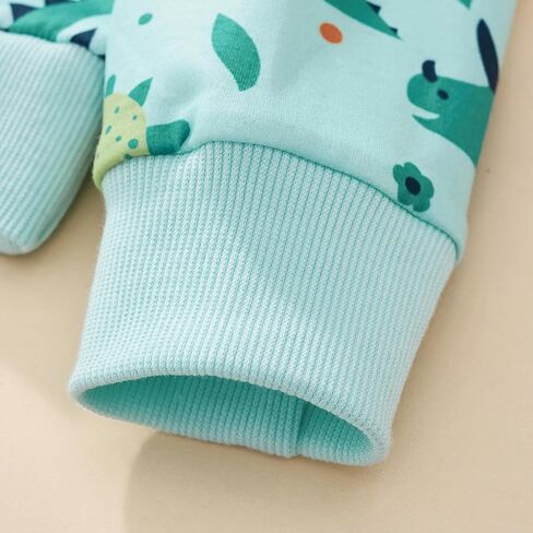 Boys' Dinosaur Graphic Sweatshirt, Long Sleeve Crewneck Pullover,Soft Cotton Top for 3-8 Years in Saudi Arabia