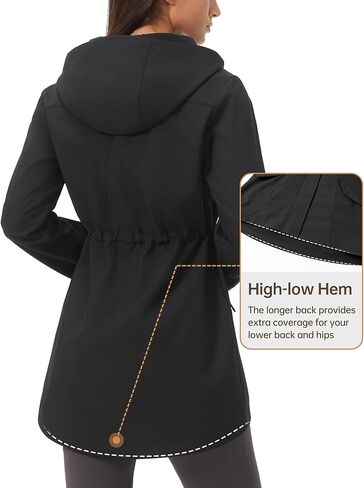 سترات HOTSUIT للنساء معاطف خريف مبطنة بالصوف 2025 سترة واقية معطف طويل للمشي في الهواء الطلق in Kuwait