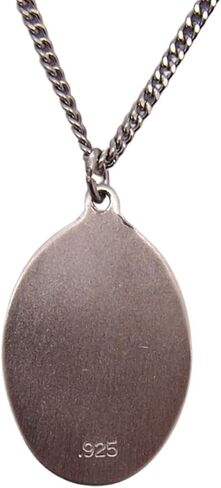 Wowser Sterling Silver Two Tone Oval Saint Rocco Medal Pendant, 1 Inch in Saudi Arabia