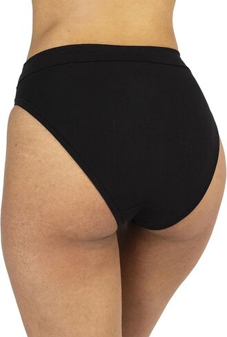 ملابس داخلية نسائية من القطن العضوي مكونة من 3 قطع. سروال بيكيني عالي الخصر، قصة عالية. (3 عبوات سوداء، 3 عبوات متعددة الألوان) in Saudi Arabia