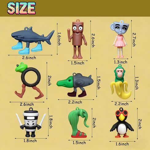 36 PCS Italian Brainrot Toys - Tralalero Tralala Tung Tung Tung Sahur Ballerina Capuchina Action Figures, Collectible Brain Rot Meme Figurine Keychain Birthday Gift Party Favors for Kids Fans in Saudi Arabia