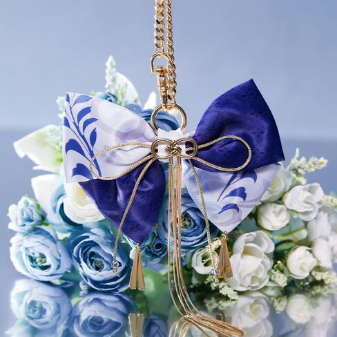 Genshin Impact Kamisato Ayato Impression Series Bow Hair Accessory Keychain in Saudi Arabia