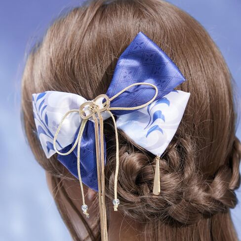 Genshin Impact Kamisato Ayato Impression Series Bow Hair Accessory Keychain in Saudi Arabia