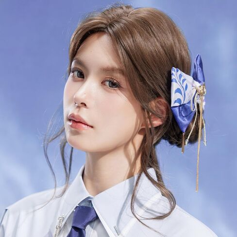 Genshin Impact Kamisato Ayato Impression Series Bow Hair Accessory Keychain in Saudi Arabia