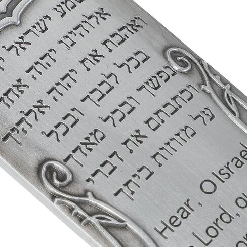Uonlytech Mezuzah للباب مع التمرير اليهودية Mezuzah ديكور 10 وصايا لوحة معدنية نعمة زخرفة للمنزل والمكتب in Kuwait