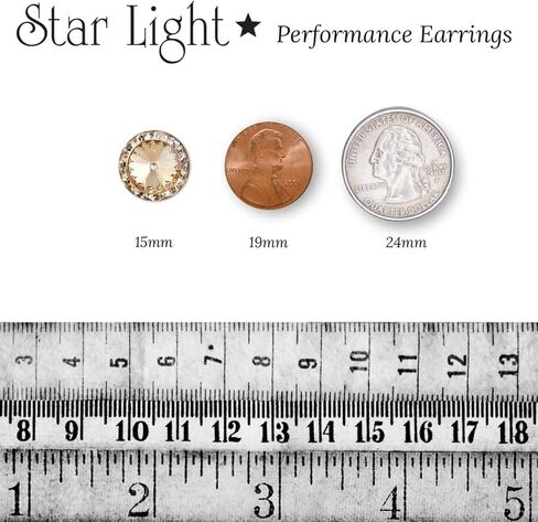 | Colorful Rhinestone Clip On Earrings for Dance, Pageant, Prom, Performance, Wedding, or Special Event in Saudi Arabia