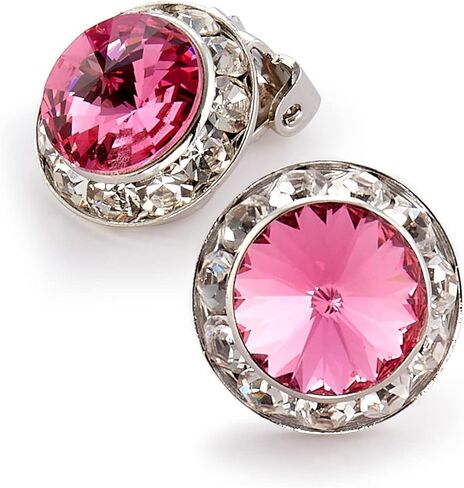 | Colorful Rhinestone Clip On Earrings for Dance, Pageant, Prom, Performance, Wedding, or Special Event in Saudi Arabia