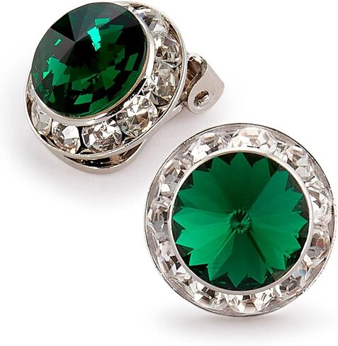 | Colorful Rhinestone Clip On Earrings for Dance, Pageant, Prom, Performance, Wedding, or Special Event in Saudi Arabia