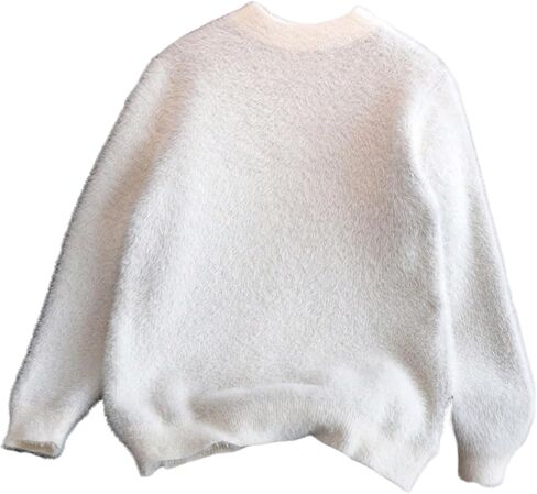 Girl's Cat Graphic Pullover Fuzzy Sweaters Crewneck Long Sleeve Cute Jumper Knit Tops in Saudi Arabia