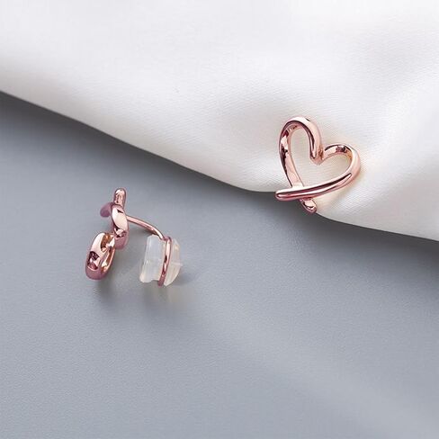 Clip On Earrings for Women Cute Heart Earrings Non piercing Clip Earrings for Women Dainty Jewelry for Women in Saudi Arabia