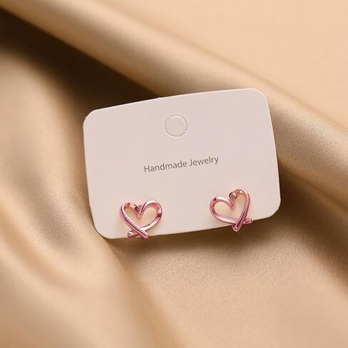 Clip On Earrings for Women Cute Heart Earrings Non piercing Clip Earrings for Women Dainty Jewelry for Women in Saudi Arabia